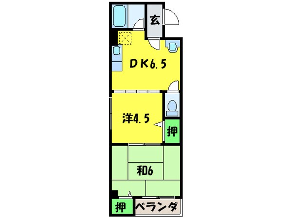 堺ハザマコーポの物件間取画像